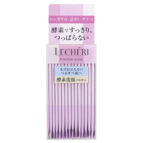 Kose Lecheri Powder Wash 32 Packets x 0.4g - Japanese Facial Powder Wash For Smooth Skin