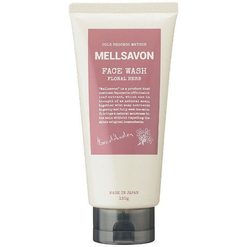 Japan Gateway Mellsavon Face Wash Floral Herb 130g - Refreshing Facial Cleanser