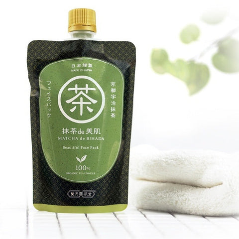 Mind Wave Matcha De Bihada Beautiful Face Pack 170g - Japanese Matcha Wash Off Mask