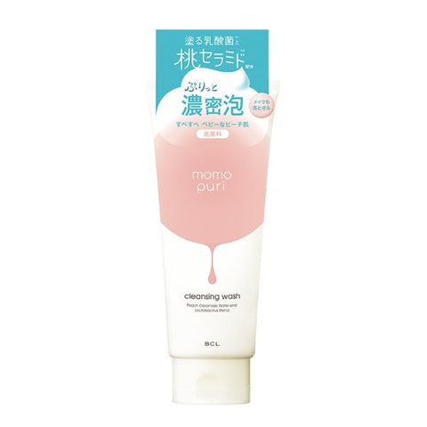 Momopuri Moist Cleansing Wash 150g - Peach Scent Moisturizing Facial Cleanser