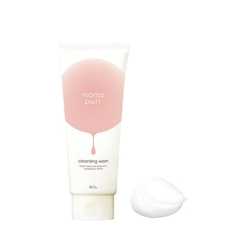 Momopuri Moist Cleansing Wash 150g - Peach Scent Moisturizing Facial Cleanser