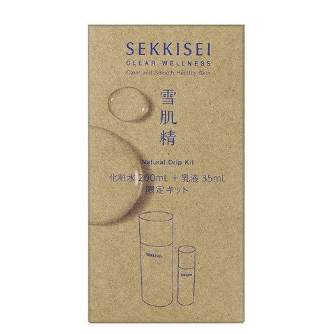 Kose Sekkisei Clear Wellness Natural Drip Kit 2 Items - Moisturizing Lotion - Japanese Skincare Kit