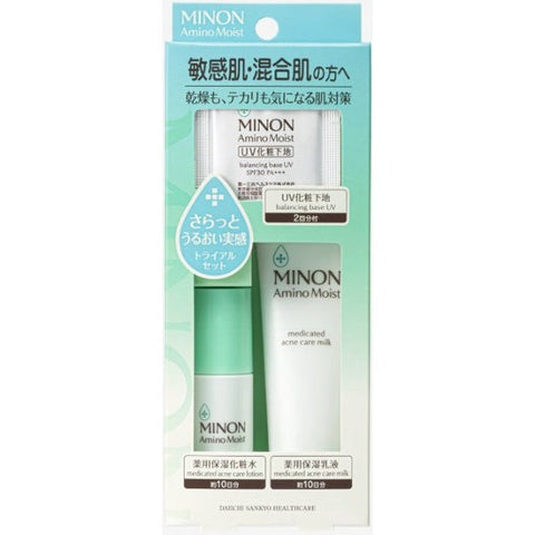 Daiichi Sankyo Healthcare Minon Amino Moist Sensitive Skin/Mixed Skin Line Trial Set 4 Items