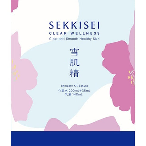 Kose Sekkisei Clear Wellness Skincare Kit Sakura 3 Items - Japanese Skincare Kit