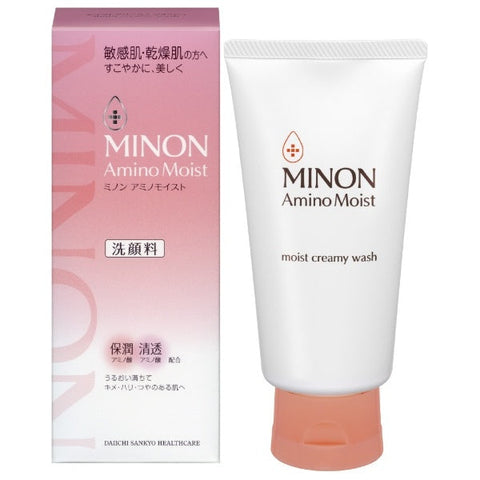 Mandom Minon Amino Moist Moist Creamy Wash 100g - Japanese Moisturizing Face Wash