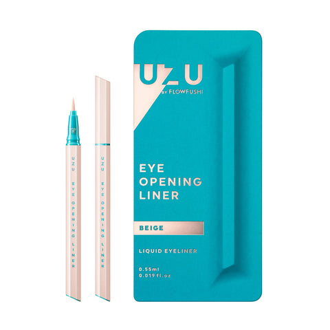 Uzu By Flowfushi Eye Opening Liner [Beige] Liquid Eyeliner Hot Water Off Alcohol Free Dye Free Hypoallergenic