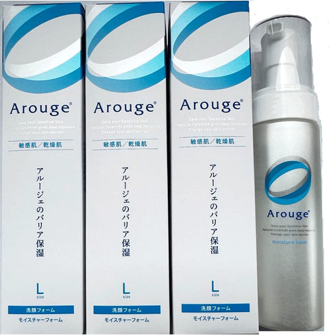 Arouge Japan Moisture Foam Face Wash 3 Pieces 200Ml Each