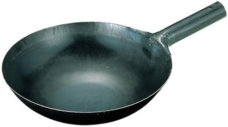 Yamada Hammered Iron Round Bottom Wok (1.6Mm Thickness) 33cm - Unseasoned