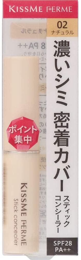 Isehan Kiss Me Ferme Stick Concealer 02 Natural Spf28 Pa++ 3.2g - Concealers With Spf