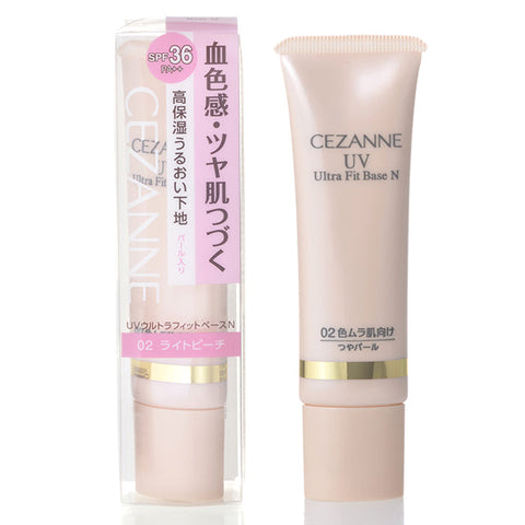 Cezanne Cosmetics UV Ultra Fit Base N 02 Light Peach SPF36PA ++ 30g - Makeup Base Oily Skin