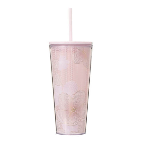 Starbucks Cold Cup Tumbler Soft Blossom 591ml - Japanese Starbucks Cold Cup Tumblers