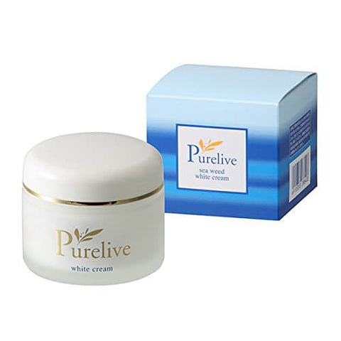 Purelive Sea Weed White Cream Hyaluronic Acid Containing - Japanese Skin Whitening And Moisturizing