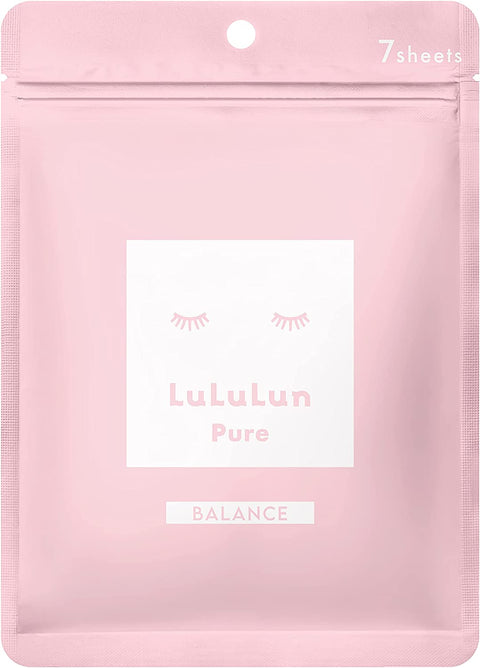 Lululun Pink Facial Sheet Mask Balanced Moisturizing 10 Sheets