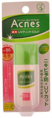 Rohto Acnes Smooth Base UV Milk SPF50+ PA++ 30g - Japanese Sunscreen For Oily Skin