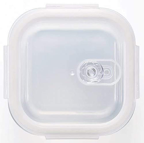 Aderia Japan Food Storage Containers Heat Resistant Glass 4 Sides Lock 500Ml Set Of 2 Microwave Safe