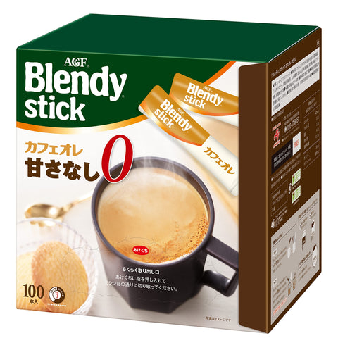 Agf Blendy Stick Cafe Au Lait Japan - Unsweetened Coffee Sticks - No Sugar