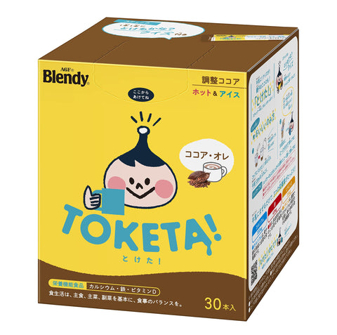 Agf Blendy Toketa Cocoa Ole 30 Milk Cocoa Sticks Japan