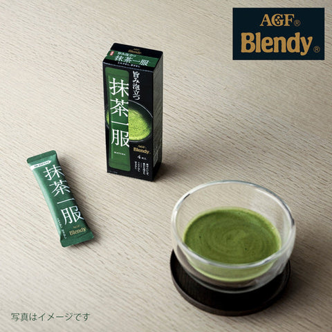 Ajinomoto Agf Blendy Matcha With Milk 4 Sticks - High-Quality Milk Matcha From Japan