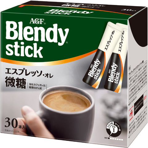 Ajinomoto Agf Blendy Stick Espresso Au Lait Instant Coffee 30 Sticks - Agf Blendy Stick Espresso