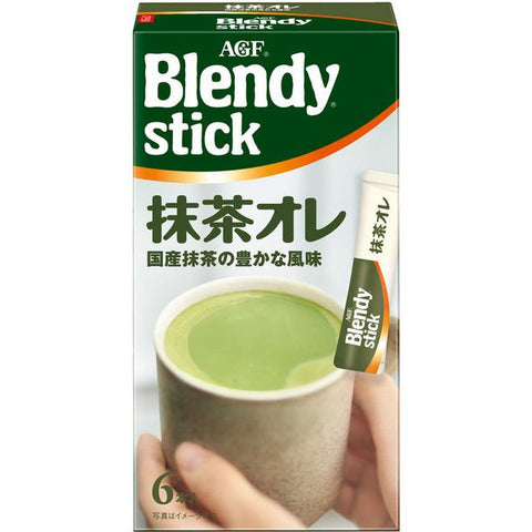 Ajinomoto Agf Blendy Stick Matcha Au Lait 6 Sticksx 6 Boxes - Matcha Green Tea Latte