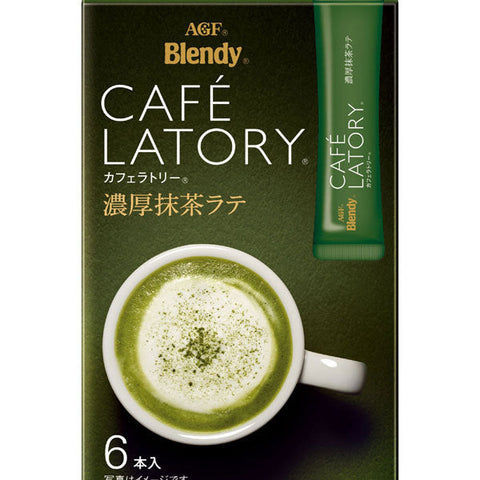 Ajinomoto Agf Blendy Cafe Latory Rich Matcha Latte 6 Sticks - Matcha Latte Coffee