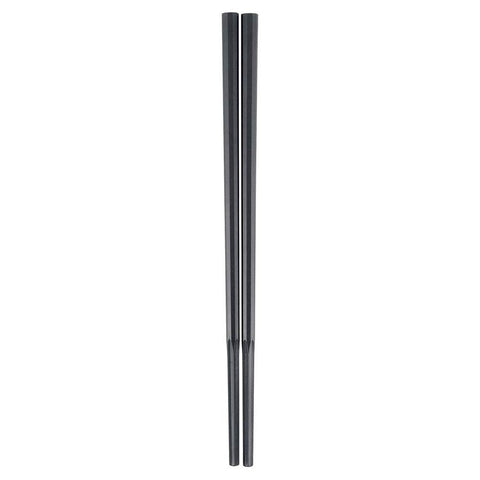 Akebono Decagonal Noodle Chopsticks Extra Thick Black - 21cm