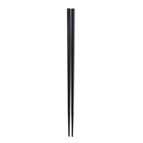 Akebono Hexagonal Tornado Line Serving Chopsticks Black