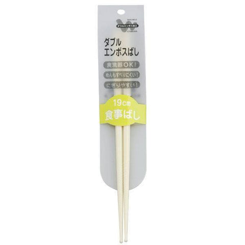 Akebono 19Cm Ivory Non-Slip Double-Embossed Chopsticks Japan