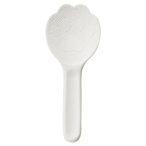 Akebono Non-Stick Kitty Cat Paw Shamoji Rice Spatula Cat Paw (19.2cm) - White