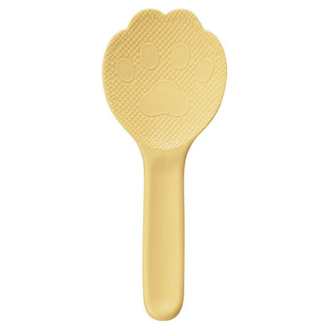 Akebono Non-Stick Kitty Cat Paw Shamoji Rice Spatula Cat Paw (19.2cm) - Yellow