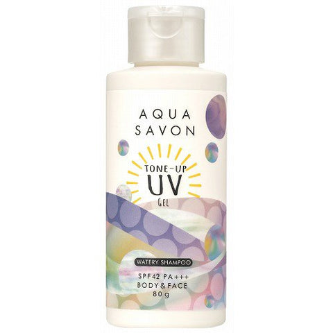 Aqua Savon Tone Up UV Gel Watery Shampoo SPF42 PA+++ 80g - Sunscreen For Body And Face