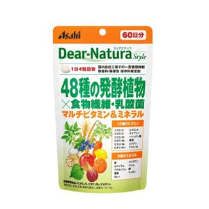 Asahi Food & Healthcare Dear Natura Style 48 Fermented Plants Dietary Fiber Lactic Acid Bacteria 240 Tablets Japan 3 Pack