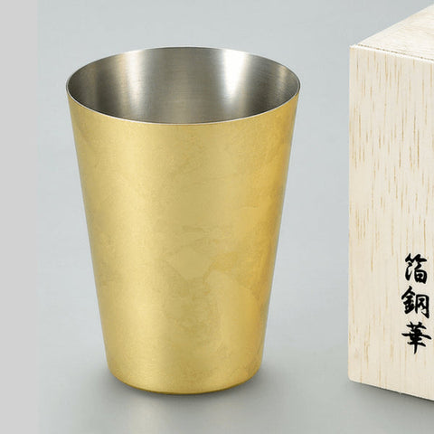 Asahi Shi-Moa Kanazawa Gold Leaf Copper Tumbler 350Ml (Gift-Boxed)