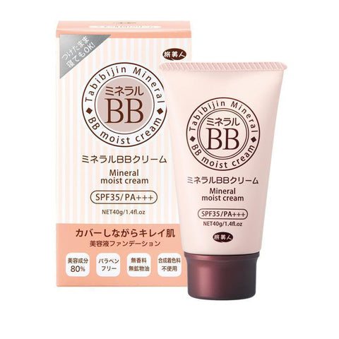 Azuma Shoji Tabibijin Mineral BB Moist Cream SPF35 PA+++ 40g - Japan Makeup Base Product