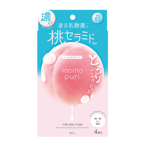 Bcl Momo Puri Milk Jelly Mask 4pc