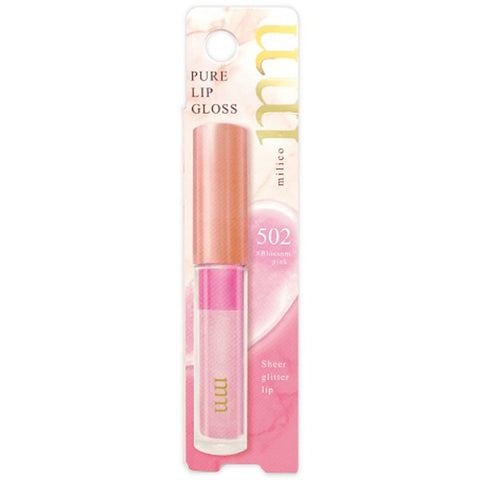 Beauty World Limited Millico Pure Lame Gloss Mll502 Blossom Pink 4.5g - Japanese Lipstick