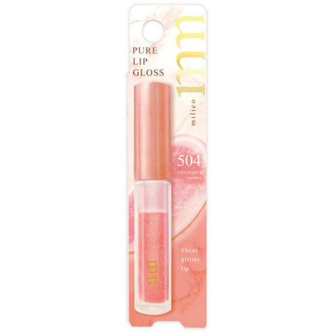 Beauty World Limited Millico Pure Lame Gloss Mll504 Orange Sorbet 20g - Japanese Lipstick