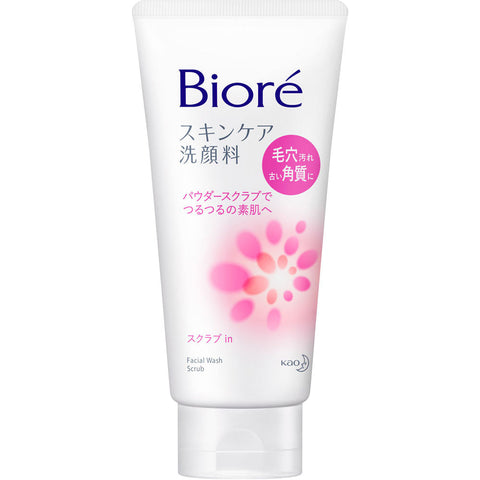 Biore Skin Care Facial Cleanser Scrub 130g - Japanese Facial Cleansing Washes