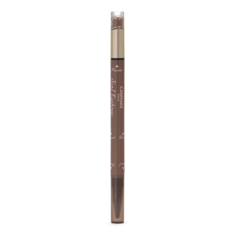 Canmake 3In1 Eyebrow 02 Ash Brown Pencil Eyebrow Powder Eyebrow With Brush