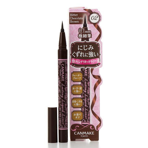 Canmake Lasting Liquid Liner 02 Bitter Chocolate Brown 0.6ml - Japan Liquid Eyeliner