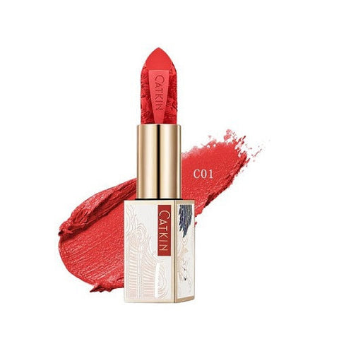 Catkin Love Letter Engraving Lipstick C01 Far My Heart - Japanese Red Lipstick