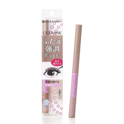 Cezanne Drawing Double Eyelid Eyeliner (20 Shadow Grege) 0.6ml - Japanese Liquid Eyeliner