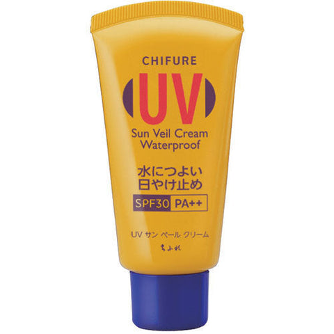 Chifure UV Sun Veil Cream Waterproof SPF30 PA++ 50g - Waterproof Suncream From Japan