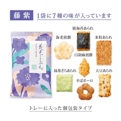 Chuoken Rice Cracker Senbei Hanairo Shion 24-Bag Assorted Gift Set From Japan