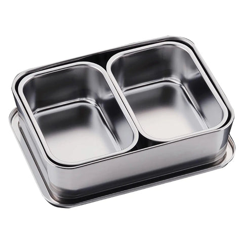 Clover Stainless Steel Yakumi Seasoning Container Large 2 Compartments