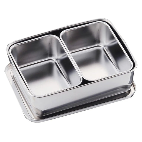 Clover Stainless Steel Yakumi Seasoning Container Medium 2 Compartments