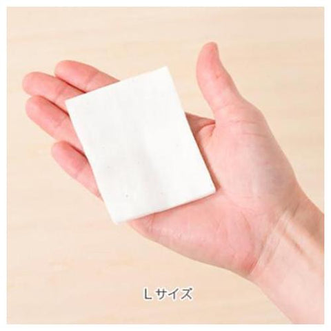 Cotton Labo Organic Cotton Puff Unbleached Size L 120 Pads - Makeup Remover Cotton Pads