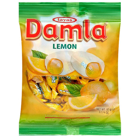 Damla Lemon Soft Candy 90G Japan - 4 Bags (19 Grains Each)