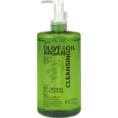 Deve Olive & Argan Cleansing Oil 500ml - Makeup Remover Oil Made In Japan