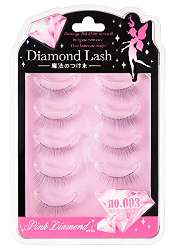 5 Pairs Diamond Rush No.003 Upper Eyelash Extensions For Natural Look - Made In Japan